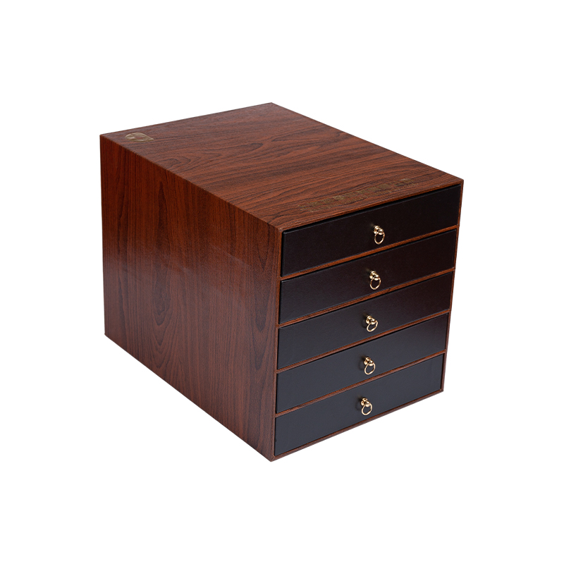 Kotak hadiah biji -bijian kayu vintage yang disesuaikan