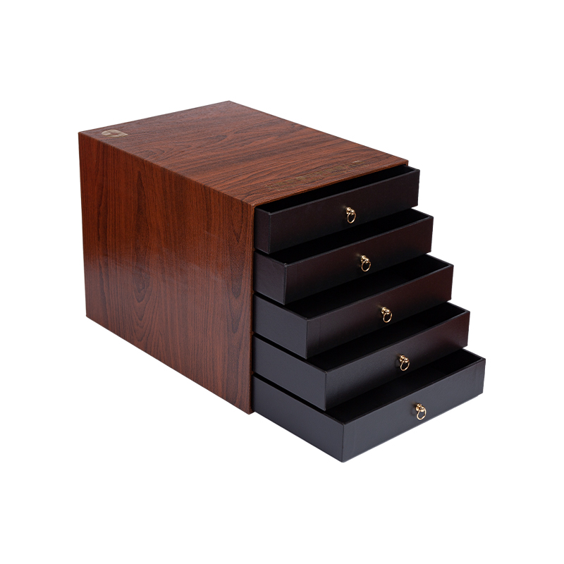 Kotak hadiah biji -bijian kayu vintage yang disesuaikan